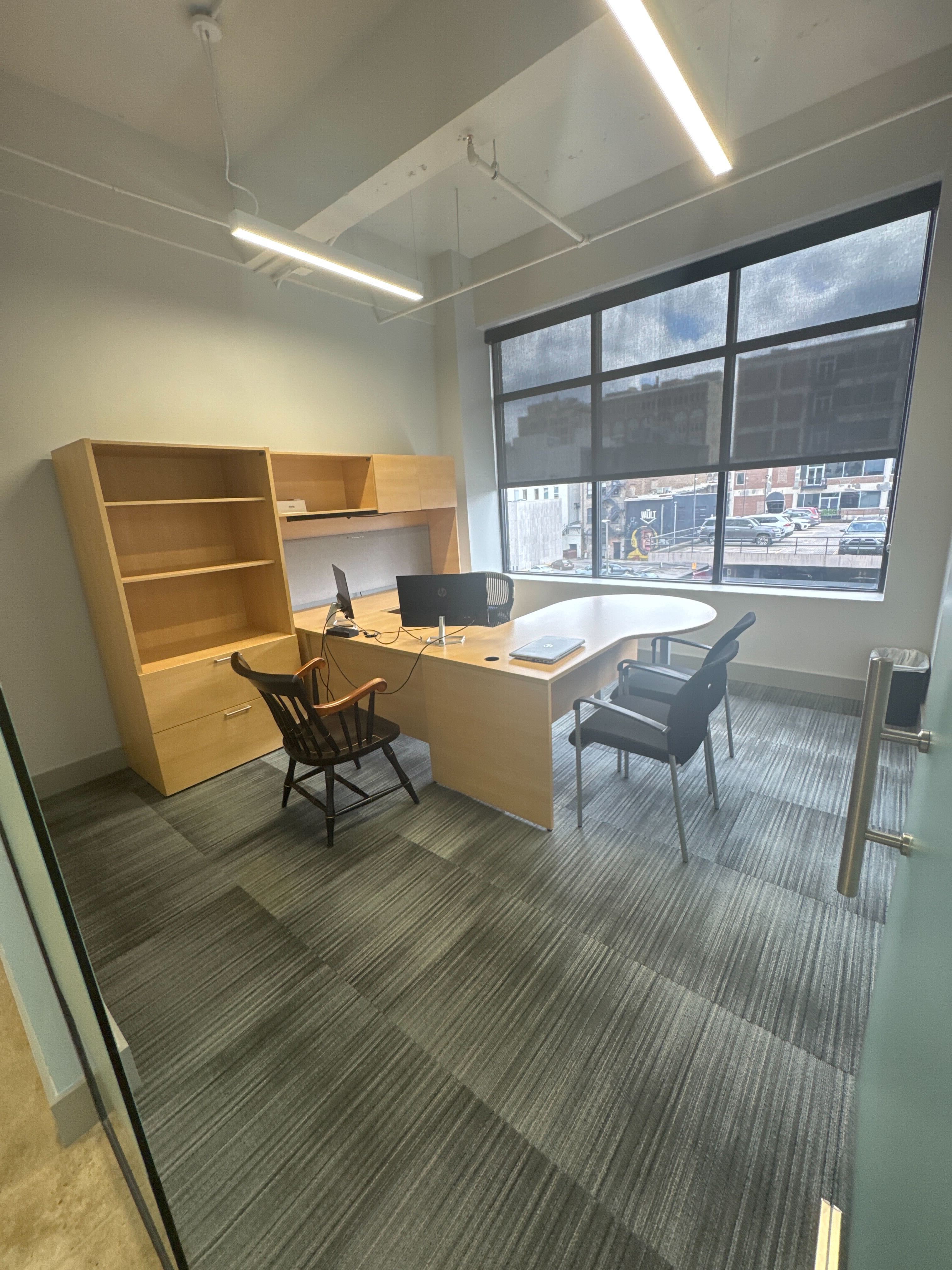 Corner office with windows in Downtown Birmingham